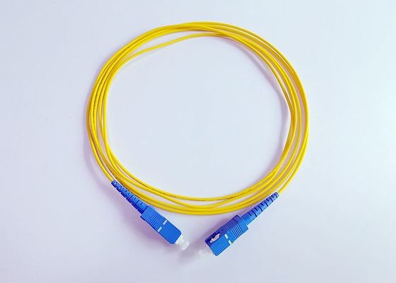 Sc a fibra ottica semplice UPC del cavo di toppa di LSZH 2.0mm Ftth
