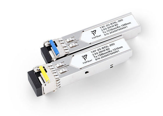 Ricetrasmettitori ottici bassi di EMI 3.3V 20km 2.5G SFP